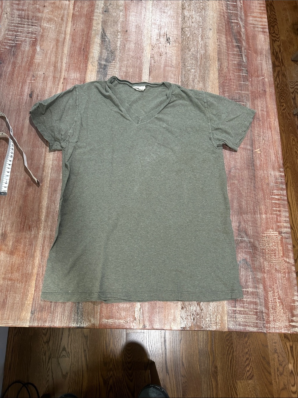 Calvin Klein Evergreen Cotton V-Neck Short Sleeve Tee
